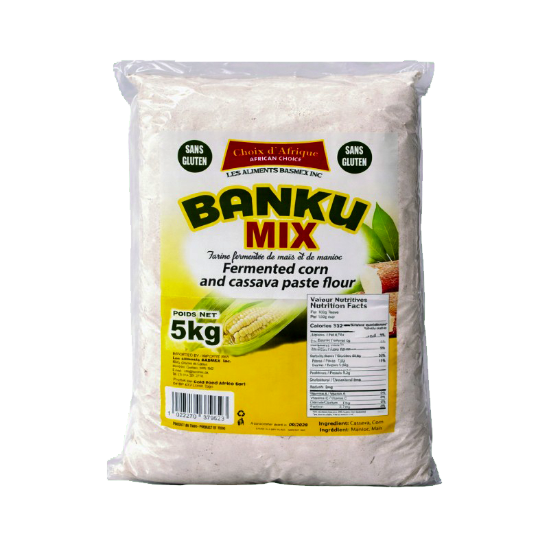 Banku Mix Farine Manioc & Maïs Choix d'Afrique 2kg - BSX