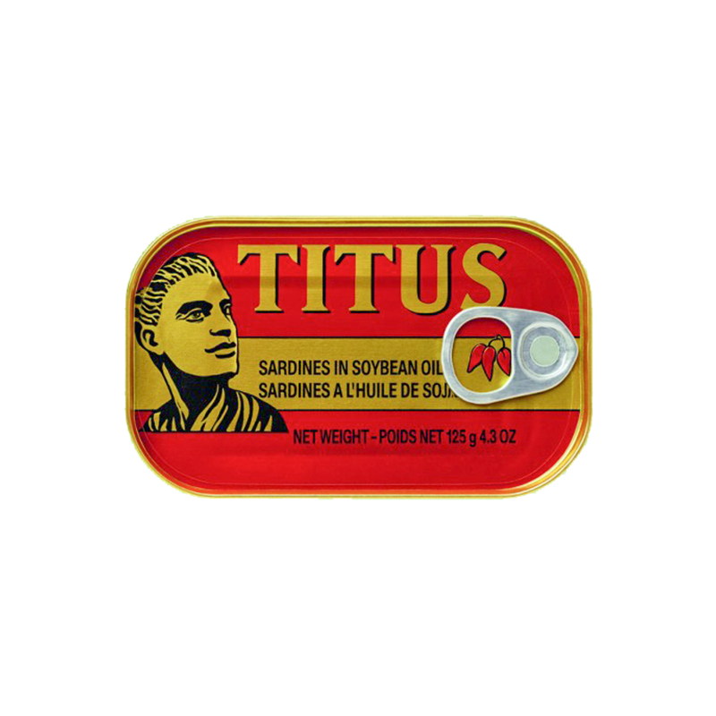 [ESF170] Sardine TITUS Huile de Soja 125g - BSX