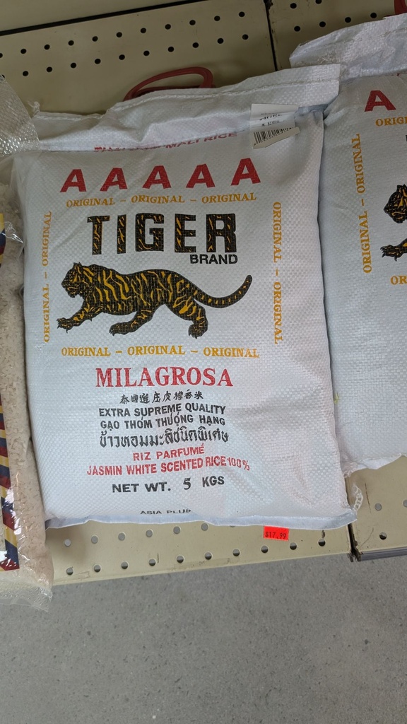 [ESF245] Riz jasmin Tiger / Anna 5kg - (CLC)
