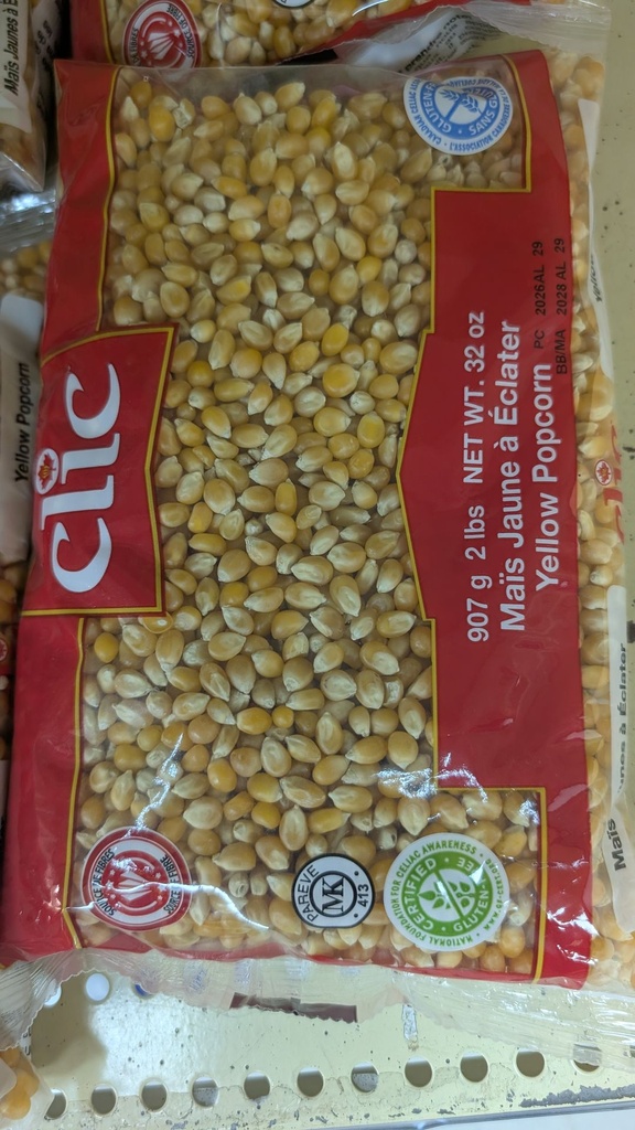 Maïs Jaune à éclater Clic - (CLC)