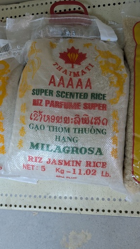 Riz jasmin Thaïmati 5kg - (CLC)